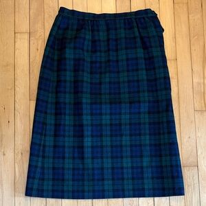 Pendleton Vintage Plaid Blue and Green Women's Skirt